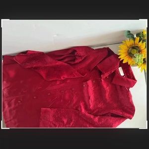 Chico’S crinkle crush Roxanne fashion top (L)